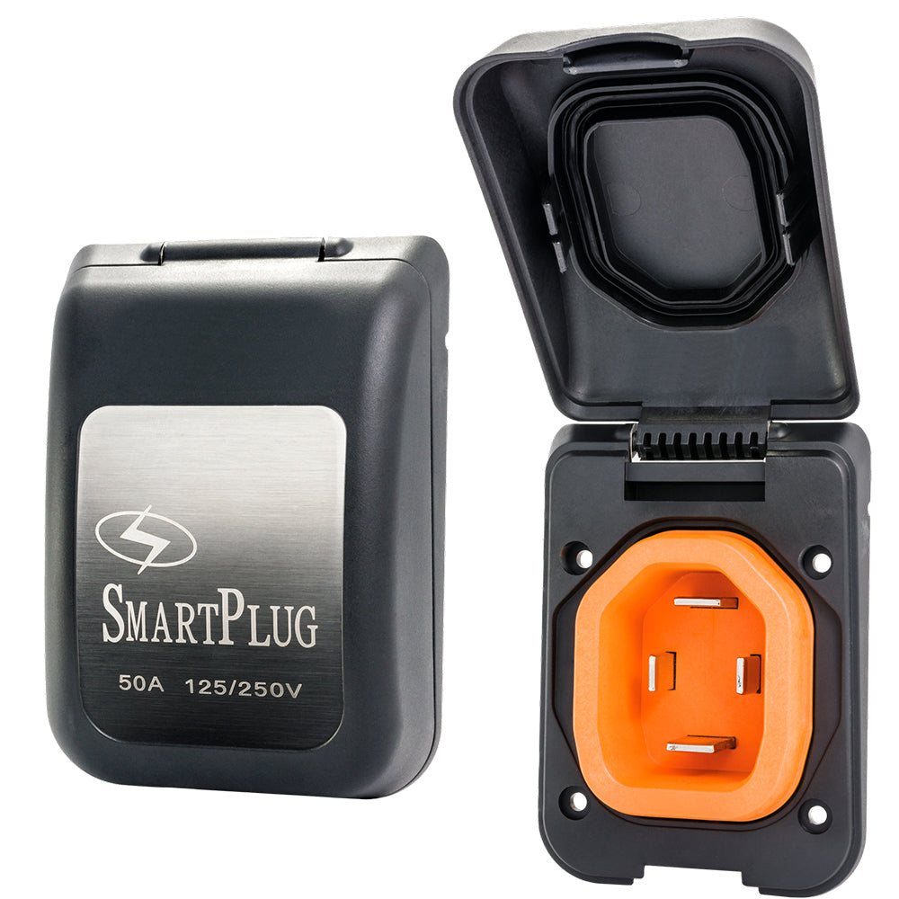 SmartPlug 50 AMP Male NonMetallic Inlet Cover Black BM50PB