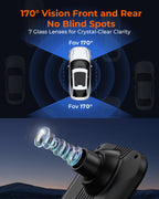 M4 2ch Mirror Dash Cam with 4K Front and 2.5K Rear Cameras, 12"IPS Touchscreen