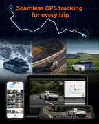 M4 Quad Mirror Dash Cam with 1080P Front+Rear+Left/Right Side Cameras, 12"IPS Touchscreen