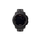 Black Garmin smartwatch on a white background