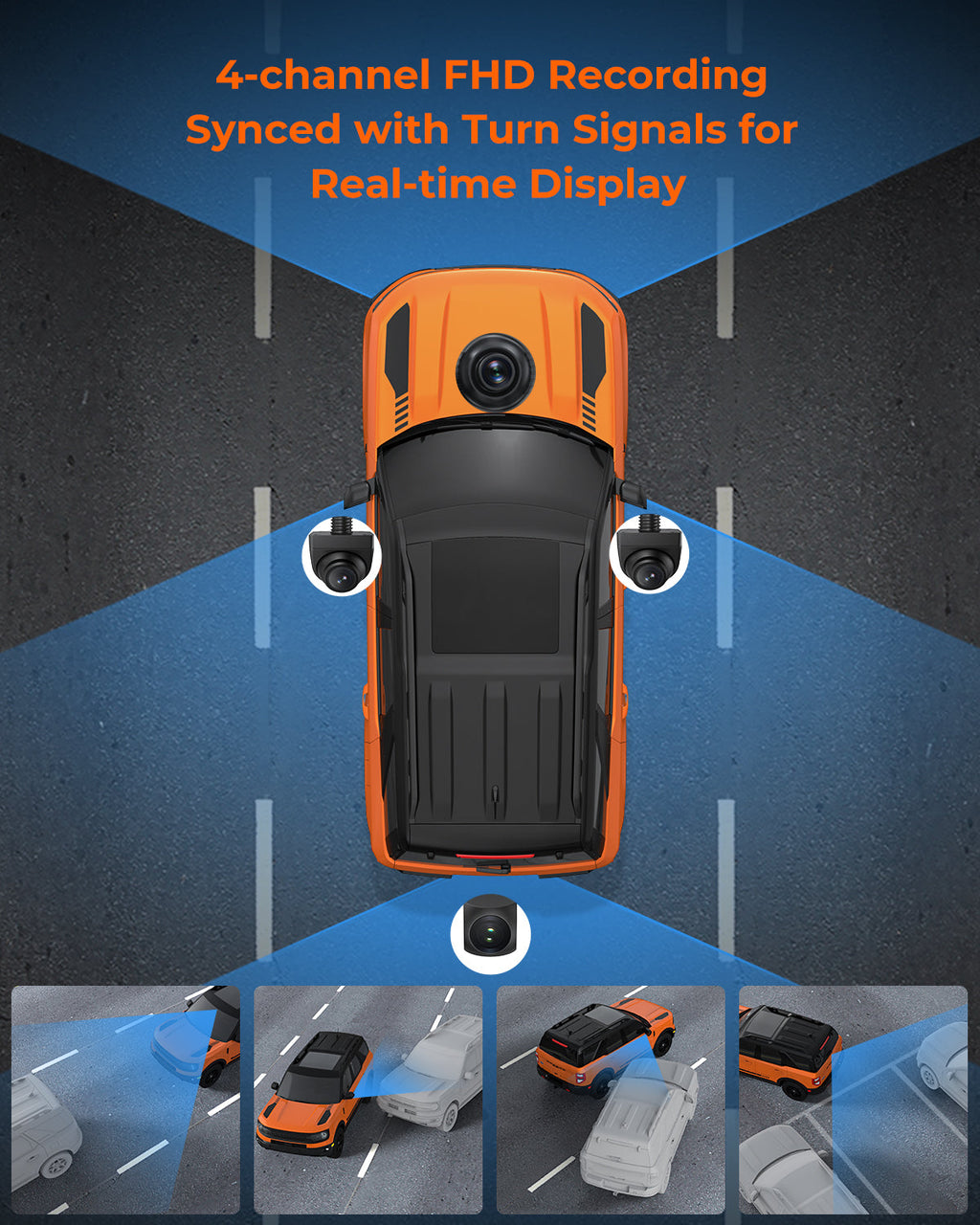 Acumen The Legend 4CH Bundle – Quad-FHD Digital Rearview Mirror System with WiFi, GPS & Night Vision