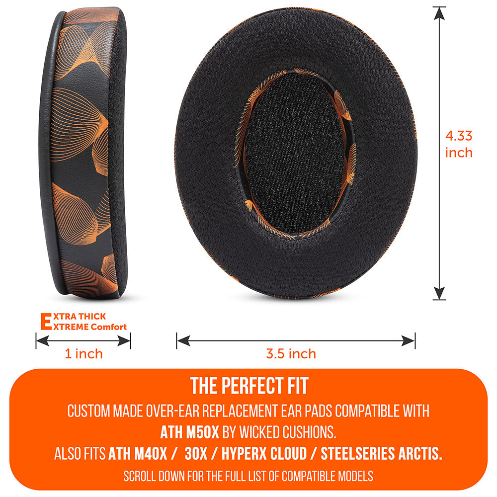 WC FreeZe - Hybrid Cooling Gel Infused Ear Pads for ATH M50X