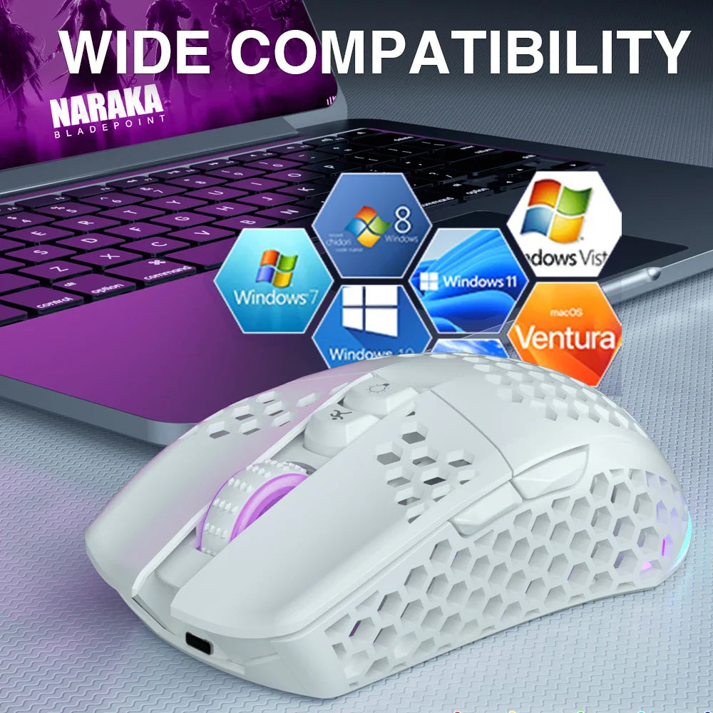 AULA Tri-Mode Wireless Bluetooth Gaming Mouse – 8,000 DPI