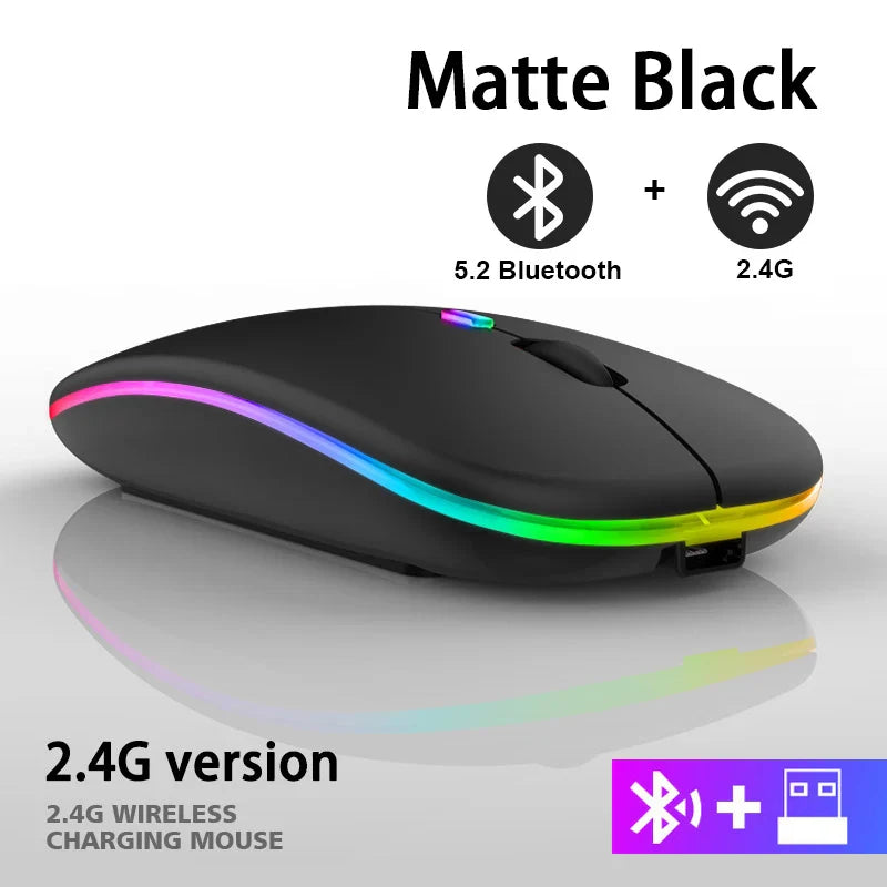 XMSJ RGB Wireless Bluetooth Gaming Mouse – 3600 DPI, Rechargeable