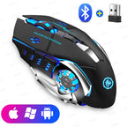 AIEACH Wireless Bluetooth Rechargeable Gaming Mouse – 2000 DPI, Backlit