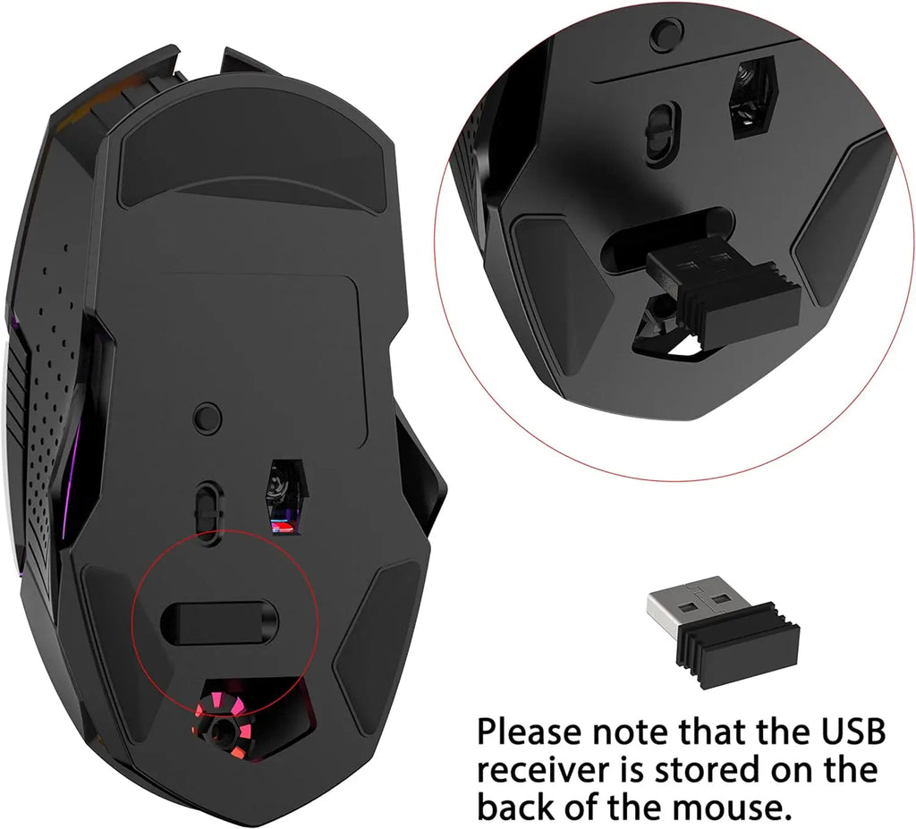 ZIYOULANG X18 Wireless Rechargeable Gaming Mouse – 2400 DPI