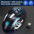 AIEACH Wireless Bluetooth Rechargeable Gaming Mouse – 2000 DPI, Backlit