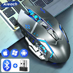 AIEACH Wireless Bluetooth Rechargeable Gaming Mouse – 2000 DPI, Backlit