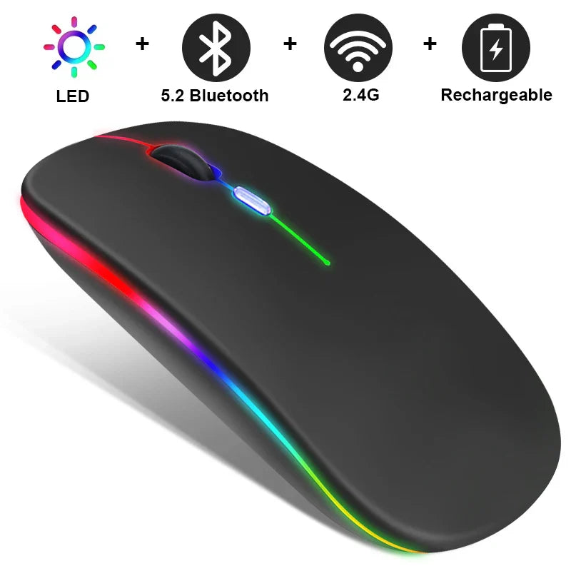 XMSJ RGB Wireless Bluetooth Gaming Mouse – 3600 DPI, Rechargeable