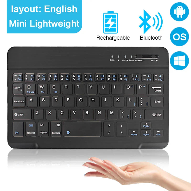 Kebidumei Wireless Bluetooth Mini Keyboard – Rechargeable, 78 Keys