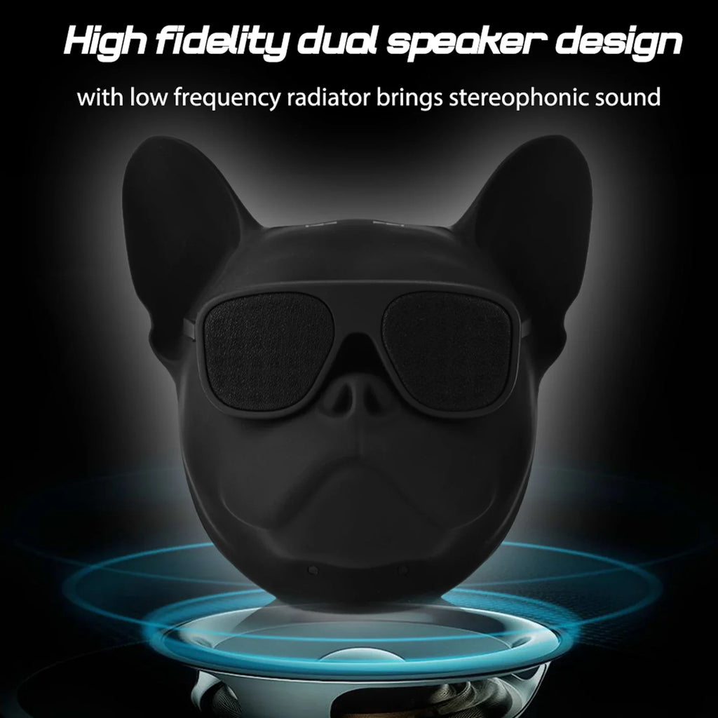 VBESTLIFE Dog-Shaped Bluetooth Speaker – Stereo Subwoofer with Radio & USB Playback