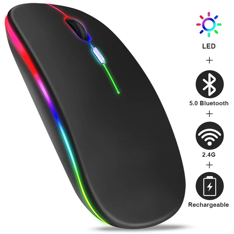 XMSJ RGB Wireless Bluetooth Gaming Mouse – 3600 DPI, Rechargeable