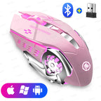 AIEACH Wireless Bluetooth Rechargeable Gaming Mouse – 2000 DPI, Backlit