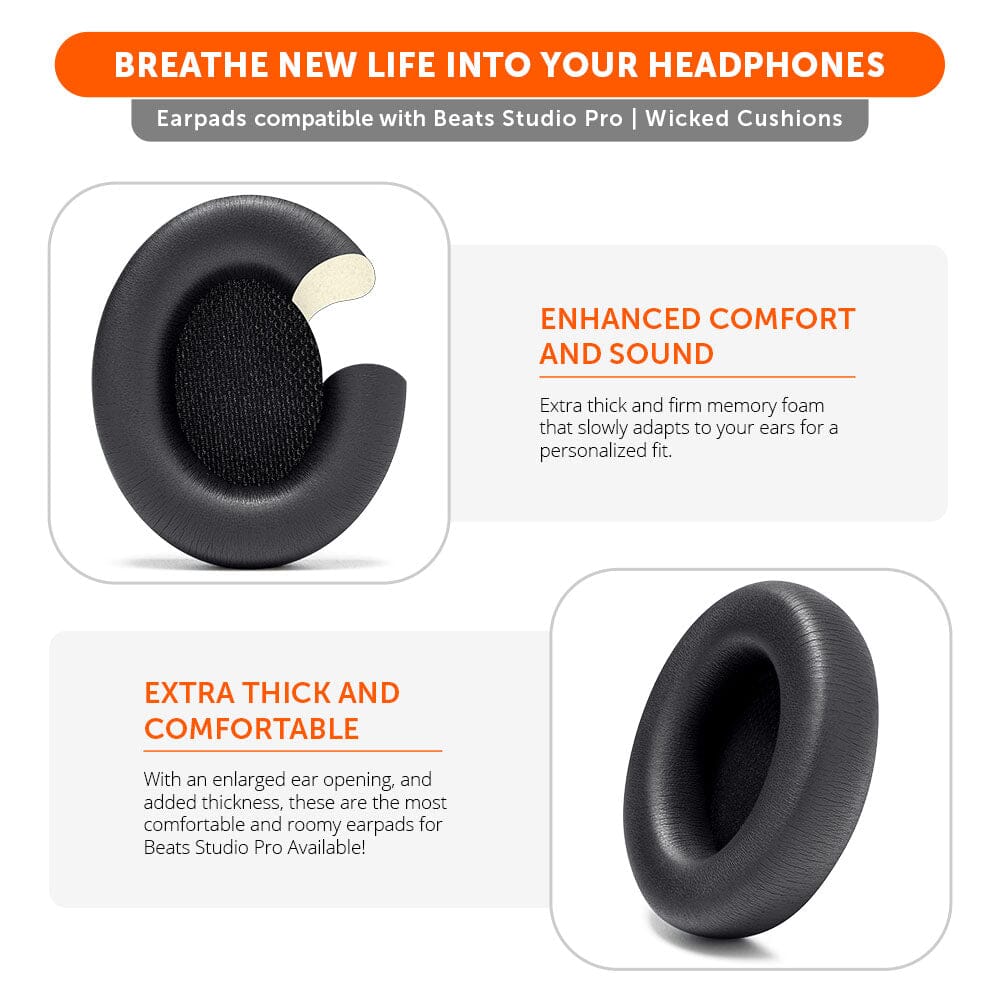 Beats Studio Pro Earpads by Wicked Cushions