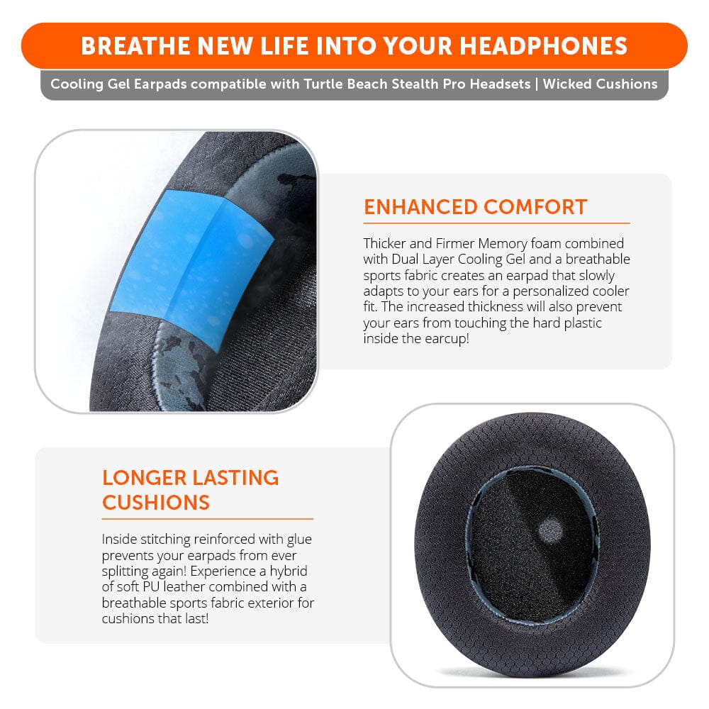Turtle Beach Stealth Pro Earpads - WC FreeZe Cooling Gel